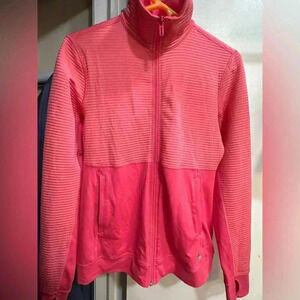 ADIDAS Women’s Ribbed Climalite Pink Long Sleeves With Thumb Hole Size Small